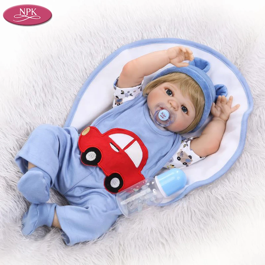 NPK Baby Boys Reborn Doll 57CM Full Silicone Vinyl Body Children Play House Bath Toys Bebe Gift Boneca Reborn Silicona Completa (4)