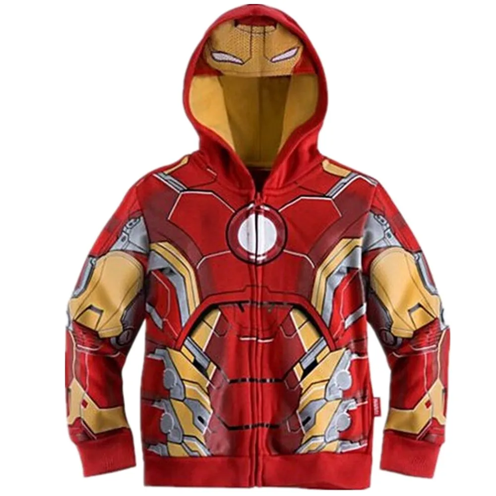 

The Avengers baby boy's jacket coat Cartoon Iron Man Captain America hulk Children Hoodies Sweater Sweatshirt for boys clothing