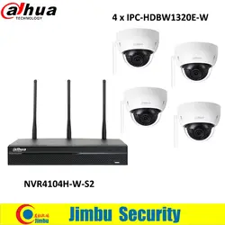 Dahua Wi-Fi NVR комплект NVR4104HS-W-S2 4CH 2,4 ГГц и 5 ГГц 3MP IPC-HDBW1320E-W Wi-Fi ip-камера p2p easy4ip DVR комплект