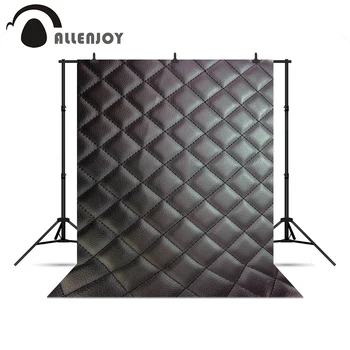 

Allenjoy background for photo shoots Black leather headboard bed 3D real backgrounds for photo studio Photophone photocall
