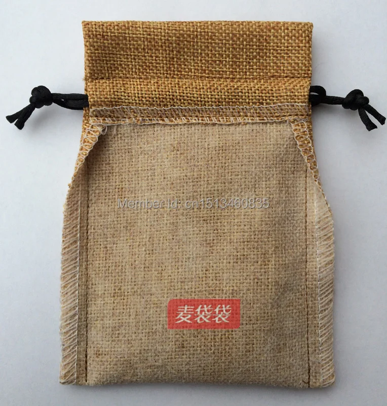 100pcs/lot CBRL jute bags, jute pouch, linen pouch for toiletry