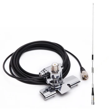 

Mobile Antenna UHF/VHF Dual Band Diamond SG-M507+ Car Clip Mount Kit RB-400 + 5M Cable For Baofeng TYT QYT Baojie Mobile Radio