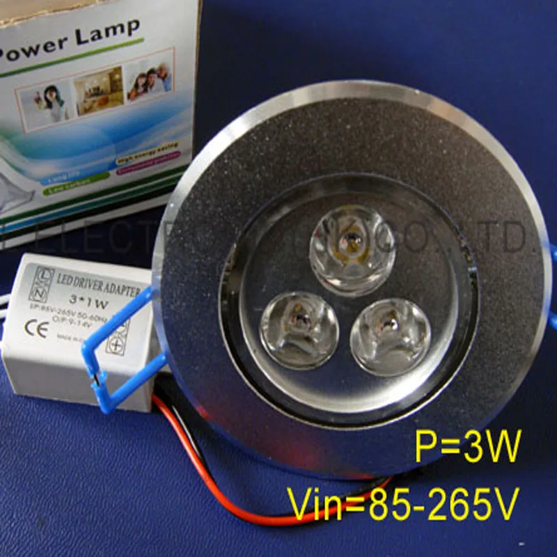 

High quality LED 3w ceiling lamp 3w led Downlight, high power 3w led ceiling light free shipping 10pcs/lot
