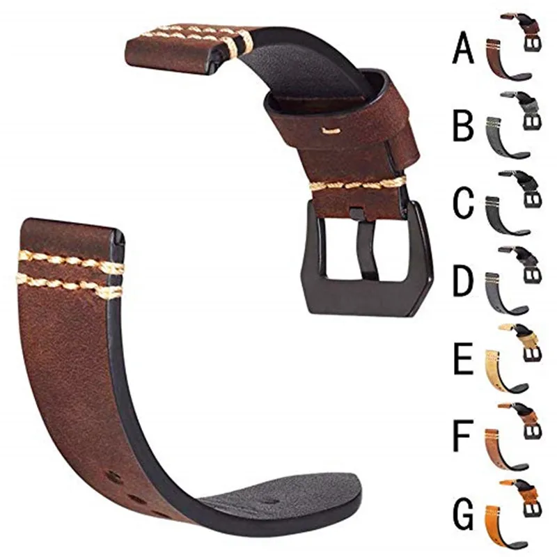 

Men's Leather Double Line Wrist Strap For Apple Watch 4/3/2/1 Sport Replaceable Accessories For I watch Series 44/42/40/38mm