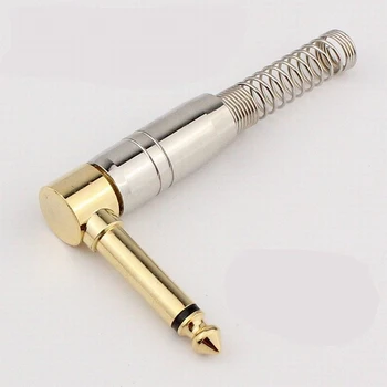

6.35mm 6.5mm right angle mono Audio Connector Male Plug 6.35mm Amplifier Microphone Plug 6.35mm TRS Plug Welding