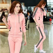 Новые женские свитера хлопок неопрен Длинные рукава брюки весна тренировочные свитеры