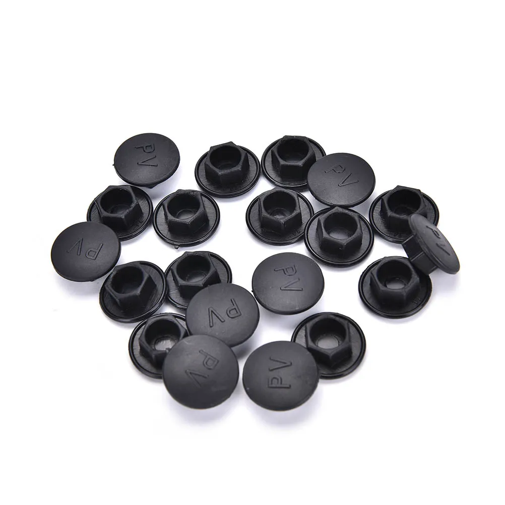 

M5-24 Wholesale 20PCS Black Hex Socket Allen Bolt Screw Nut Hexagon Head Cover Cap Protector Fasteners Screws Covers Caps