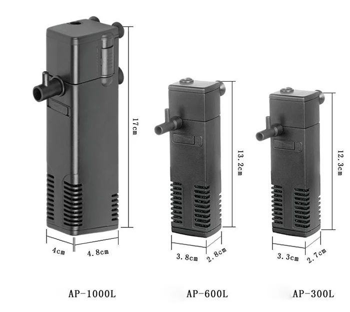 Погружной фильтр для аквариума, внутренний фильтр для аквариума, водный распылительный поток, биологический плюс сетевой фильтр, насос 3 Вт/4 Вт/8 Вт