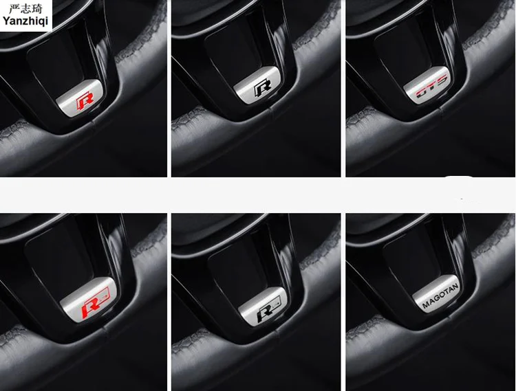 Крышка рулевого колеса стикер рулевого колеса украшения рамки противотуманных фар автомобиля стиль для 2016 2017 2018 Volkswagen VW Tiguan Mk2/touran mk2