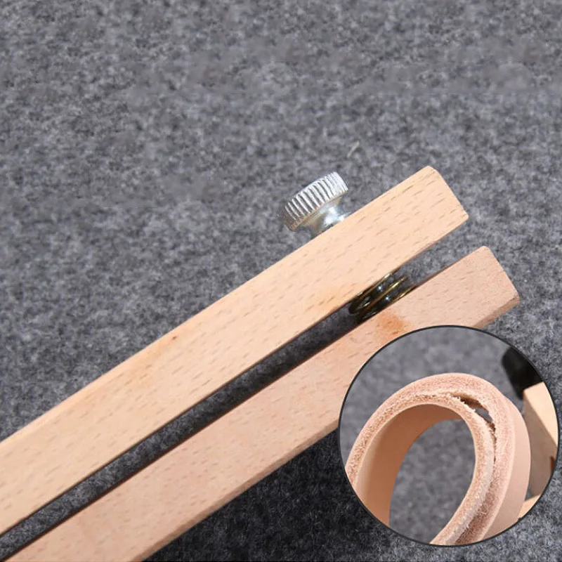 Регулируемый DIY ручная резка деревянная планка резак кожа инструмент для резки полос Leathercraft ремешок для часов с 5 острые лезвия кожа