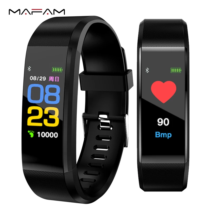 

LYKRY Heart Rate 115 Plus Smart Band Fitness Tracker Waterproof Blood Pressure Bracelet Pedometer Sport For IOS Android Phone