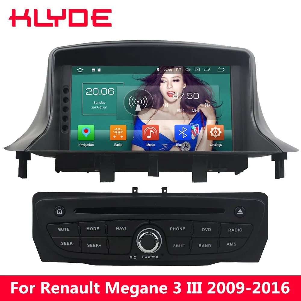 

KLYDE 7" 4G Octa Core Android 8 4GB+32GB Car DVD Player Radio For Renault Megane III Fluence 2010 2011 2012 2013 2014 2015 2016