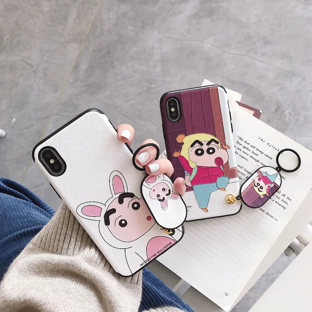 

maosenguoji Emboss Silk pattern Pendant Crayon Shinchan fashion soft Mobile Phone Case for iphone 6 6s 6plus 7 8plus X XR XS MAX