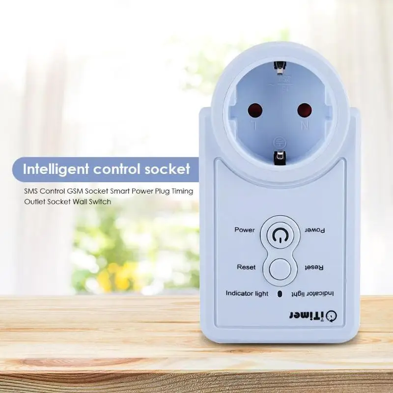 SMS Control GSM Socket Smart Power Plug Timing Outlet Socket Wall Switch