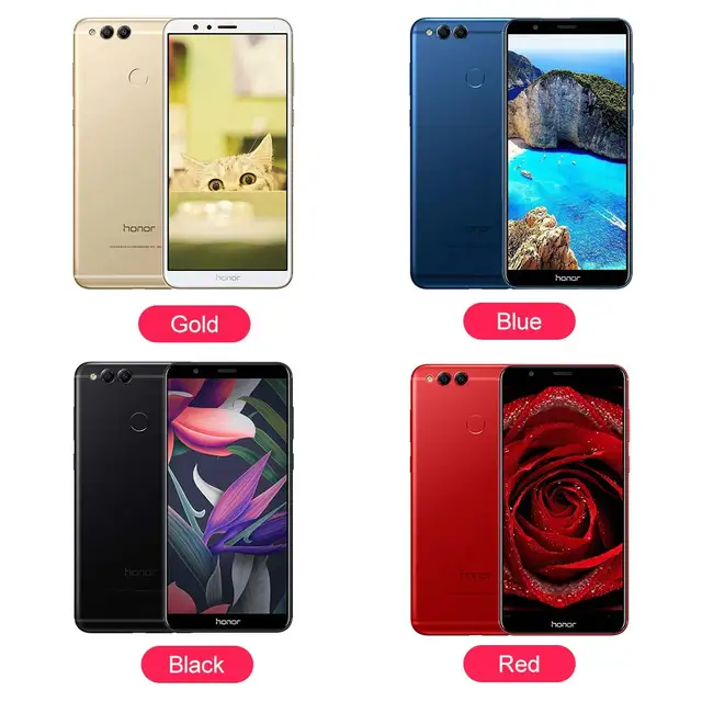 Global ROM Huawei Honor 7X mobile Phone 8MP+16MP Dual Rear Cameras 3340mAh 5.93 inch  2160*1080P Full View Screen Fingerprint
