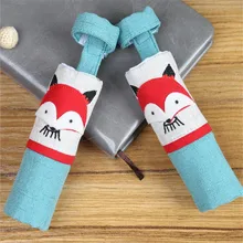 Симпатичные лиса дверные ручки перчатки Ткань антистатические Чехлы для дверных ручек защитный рукав для ребенка дверная ручка безопасности анти-столкновения коврик