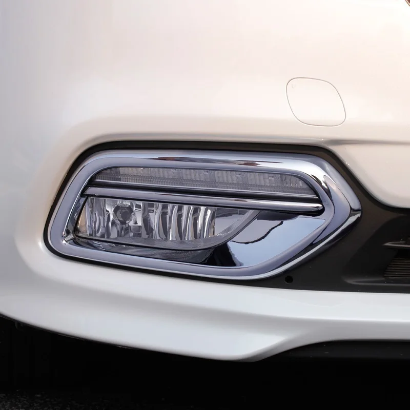 

car accessories chromium front fog lamp frame exterior ABS headlights decorative refit modified plating FOR Kia K4