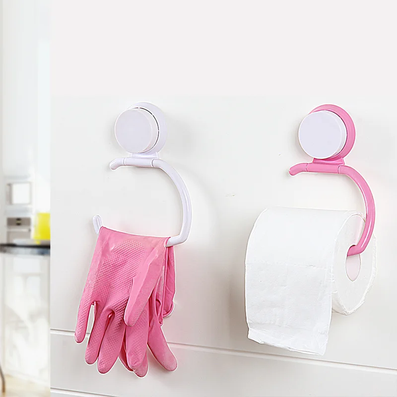 

Creative Powerful Sucker Paper Holders Vacuum Suction Cup Bathroom Toilet Paper Hanger Roll Paper Tissue Holder Towel Rack