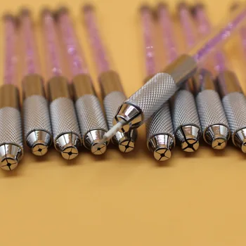 

10 Pcs Two Use Manual Microblading Pen Crystal Purple Eyebrow Tattoo Machines For 3D Permanent Makeup Eyebrows Tattoo Embroidery