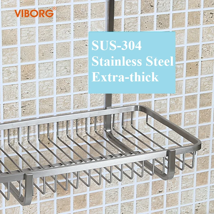 304 Stainless Steel Kitchen Rack Shelf Basket Organizer for Spice Condiment Salt Sugar Dip Herb Containers Jar Cruets Viborg