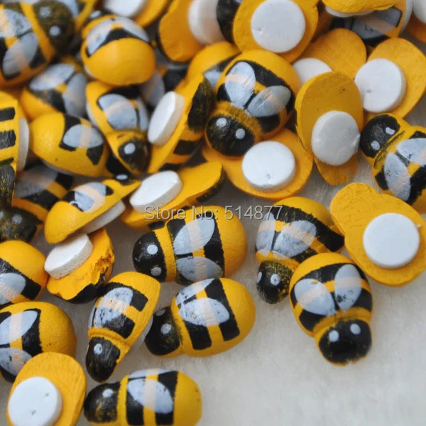 

100 pcs Bee Stickers Easter Decoration Cute Fridge Magnets for Scrapbooking 9x13MM WB289