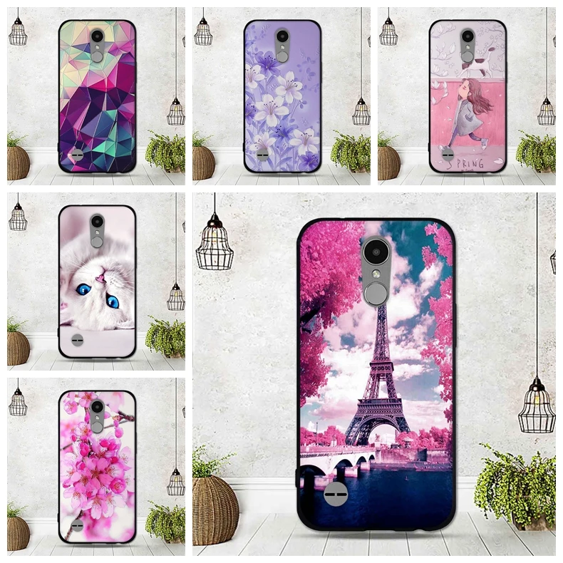 

For Capa LG K10 2017 LV5 Case Silicon Back Cover For Coque LG K10 2017 M250 M250N X400 Case Cute Anime Black Phone Bag Funda