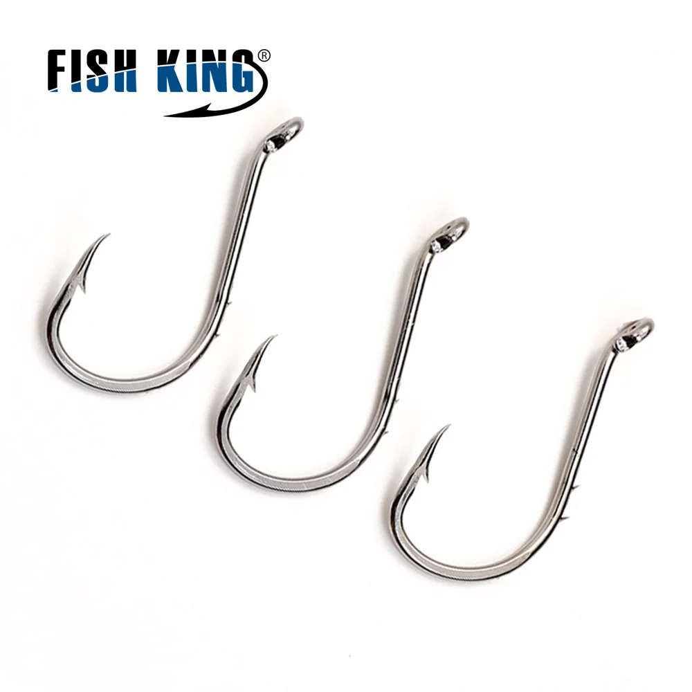 FISH KING 50 шт./лот 92155 мягкие рыболовные крючки из высокоуглеродистой стали для ловли