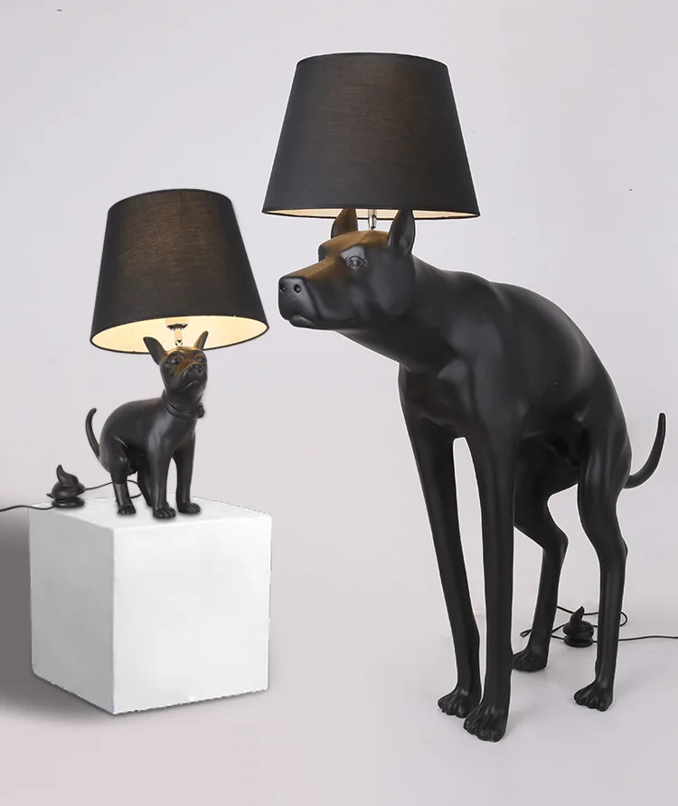 Postmodern minimalist Black Abajur Dog LED table Desk Lamp light  Fixture Bedroom9
