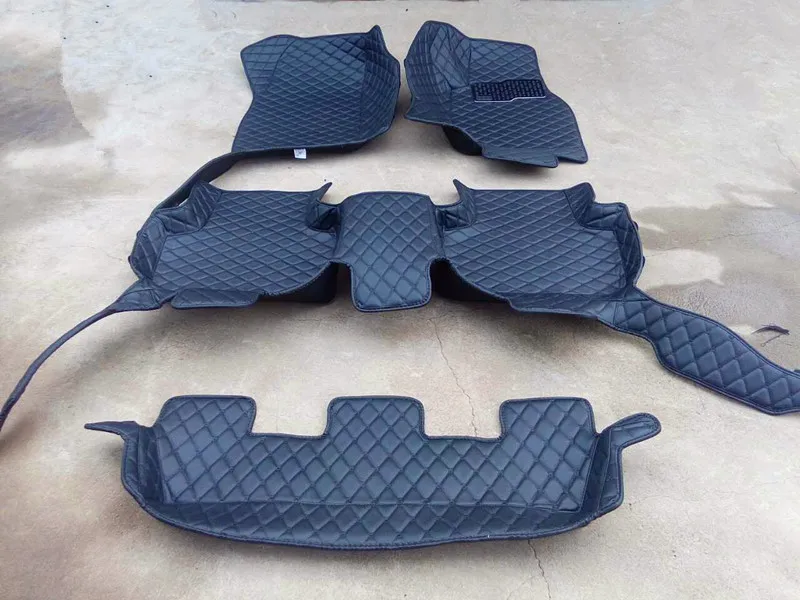 

Custom full set car floor mats + Trunk mat for Right Hand Drive Honda Odyssey 7 8 seats 2019 waterproof carpets for Odyssey 2018