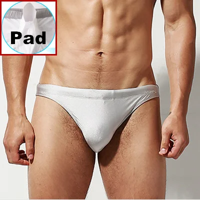 S3928 Light Gray Пуш-ап Pad плавательные мужские трусы Сексуальная Гей одежда для плавания Бикини плавки Мужской купальный костюм Танга купальный костюм шорты Desmiit zwembroek - Цвет: S3928 Light Gray