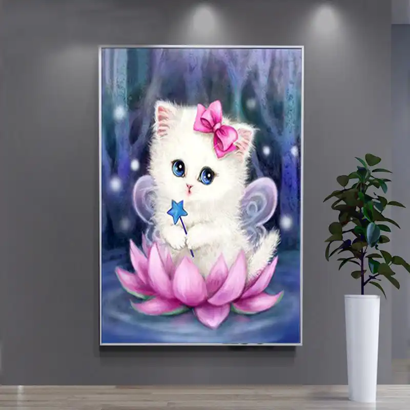40*30 см DIY 5D Алмазная мозаика Мультяшные коты ручной работы алмазная живопись