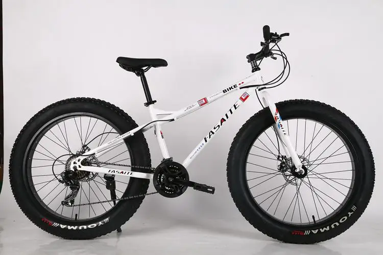 Discount New X-Front brand carbon steel frame Snowmobile 4.0 fat wide Tire 7/21/24/27 Speed downhill mountain Beach Bike MTB bicycle 5