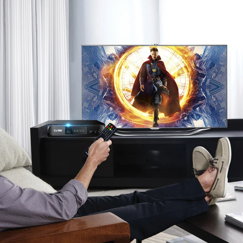 ТВ приставка 1080P HDTV DVB T/ T2 цифровой спутниковый Спутниковый ресивер HDMI/VGA/AV для ЖК