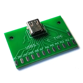 

TYPE-C female test board USB 3.1 with PCB board 24P female connector Connector adapter board for measuring current conduction
