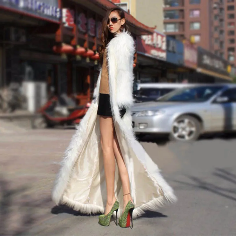 Зимний стиль, модные роскошные женские пальто из искусственного меха, плюшевая ветровка из лисьего меха, белые пальто из искусственного меха, верхняя одежда