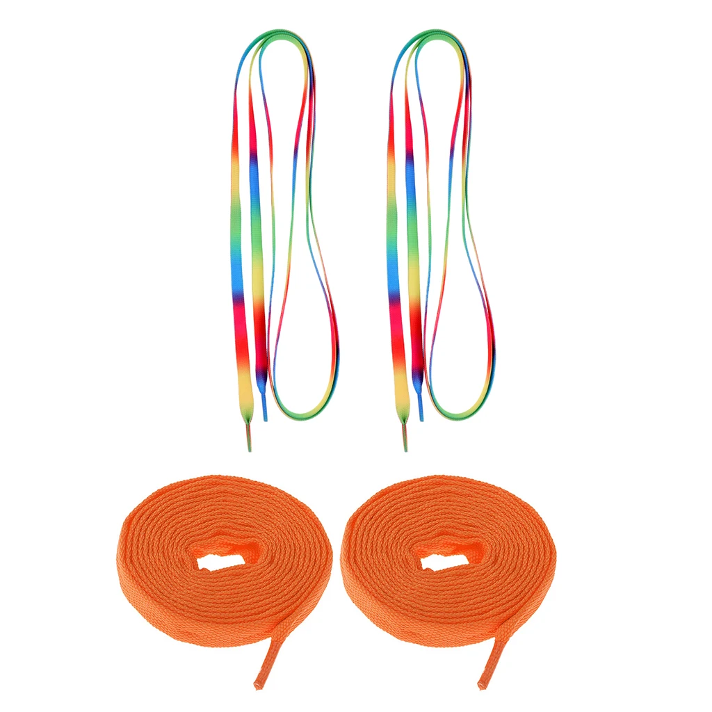 2 Pairs Roller Inline Skate Shoelaces Skates Strings Shoe Laces 180cm