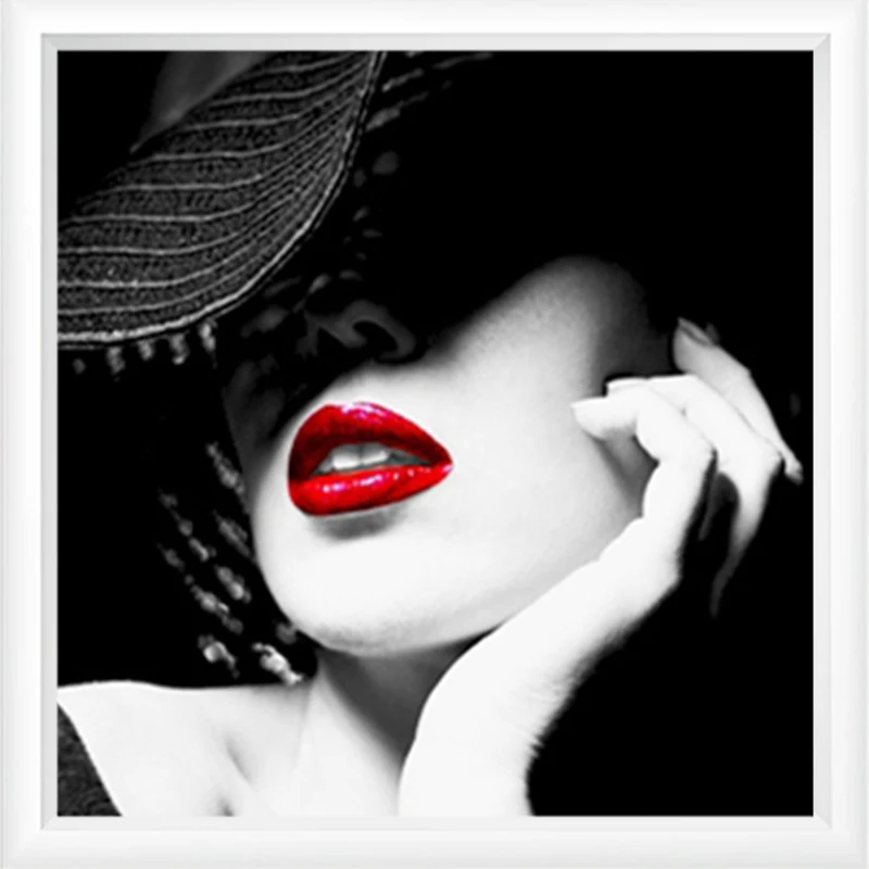 Full Round Diamond Embroidery Beauty Girl Hat Autumn5D Diy Painting Cross Stitch 3D Mosaic Decoration | Дом и сад