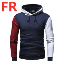 FR напечатанный бренд команда логотип мужские толстовки с капюшоном осенняя одежда мужская Толстовка Пуловер длинный рукав пэчворк