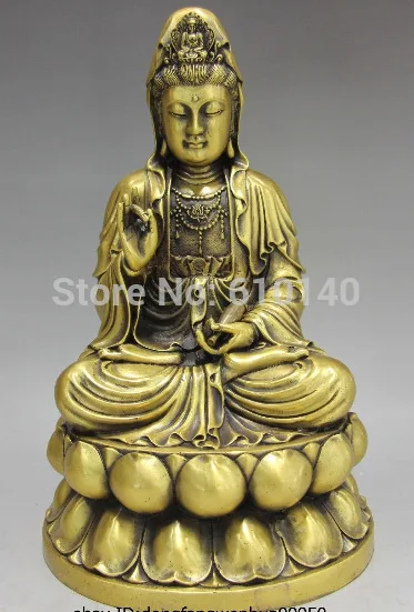 

16 Chinese Folk Pure Red Copper Bronze God of War WeiTuo Wei Tuo Warrior Statue