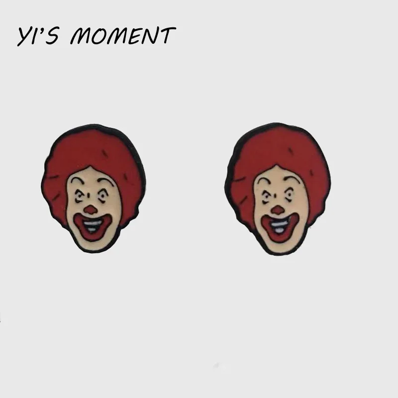 

2019 new model birthday Gift Enamel Animal Jewelry Lovely Ronald McDonald Earrings Women Earing for kids