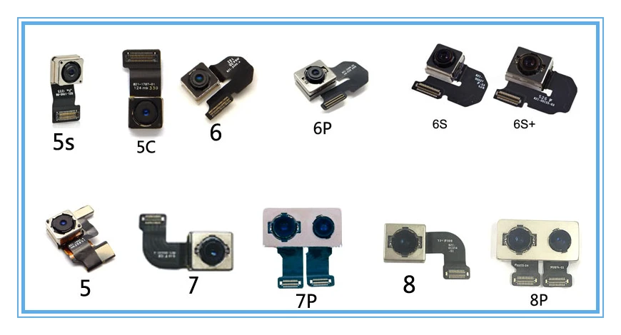 Высококачественный шлейф для задней камеры iPhone 5 5S 6 6P 6S 6SP 7 7P 8 8P большой кабель для камеры запасные части