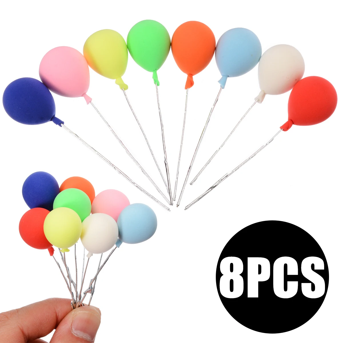 

8Pcs/Set 1:12 Dollhouse Miniature Balloon Birthday Party Foam Decoration Dollhouse Home Miniature Decor