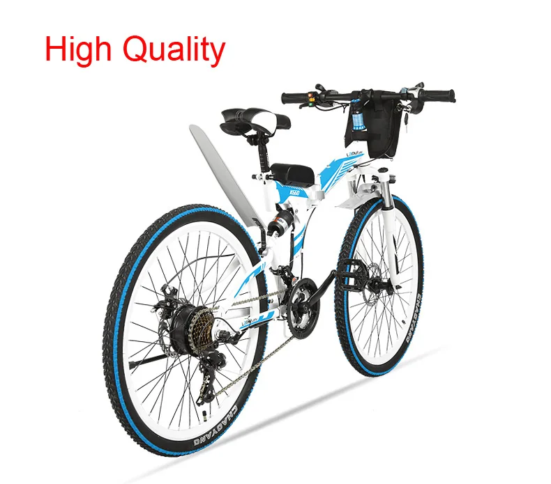 Рама из высокоуглеродистой стали, 21 скорость, 26 дюймов, 36 240 Вт/500 Вт, складной электрический велосипед, дисковый тормоз, электровелосипед