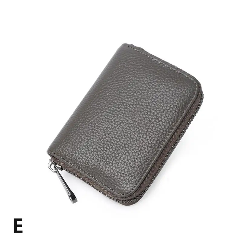 Men Wallet Credit Card Holder PU RFID Blocking Pocket Purse - Цвет: E