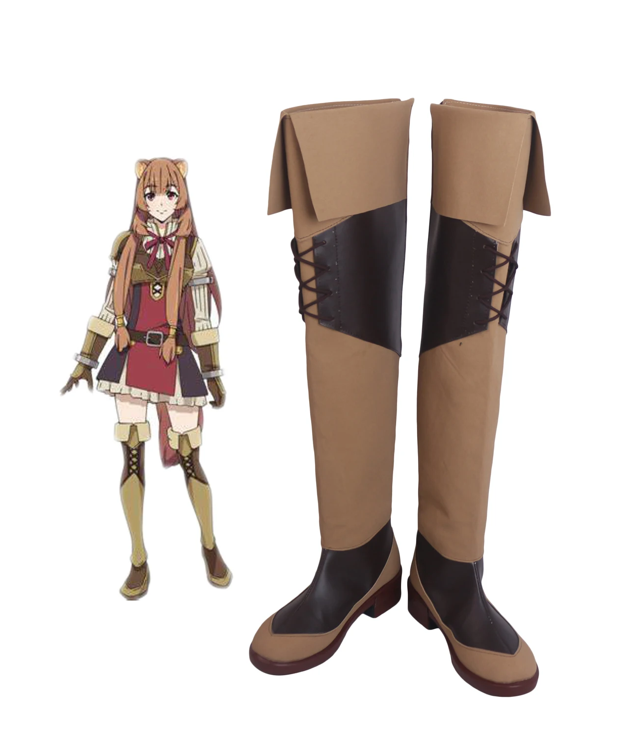 

Katana Hero Raftalia Shoes Cosplay The Rising of the Shield Raphtalia Cosplay Long Boots Custom Made Shoes for Unisex