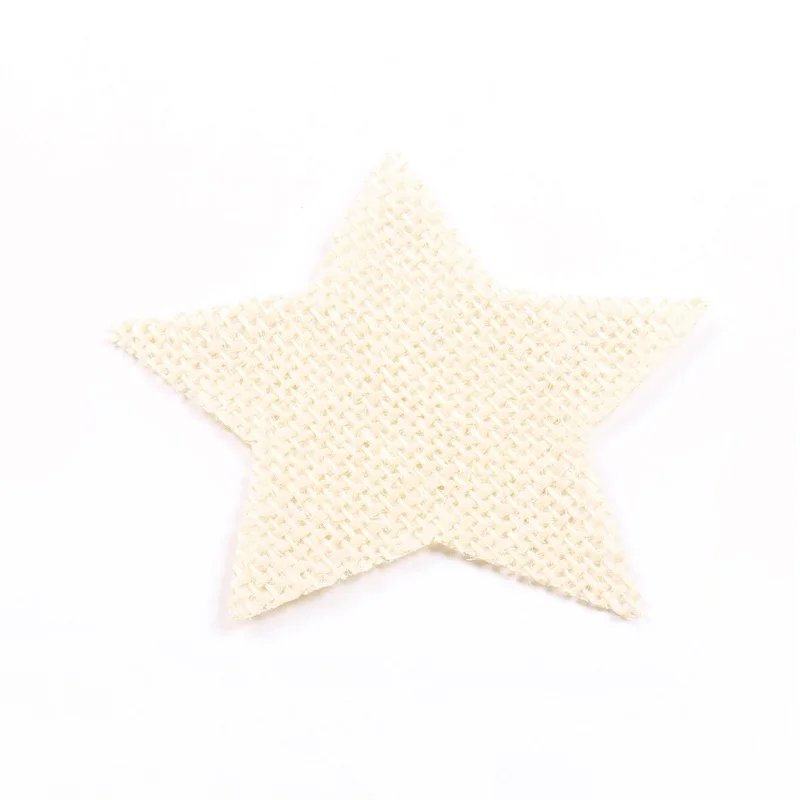 Beige Star 10 шт./лот свадебное украшение в деревенском стиле сердце Форма штук творчество Звезда сливы в декорированном мешковиной горшке ломтик рождественские украшения вечерние поставки - Цвет: Beige Star