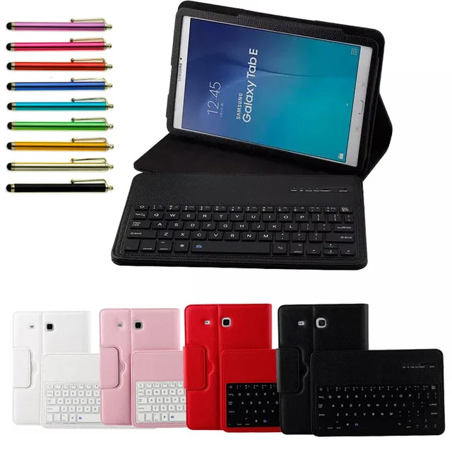 

For Samsung GALAXY Tab E 9.6 T560 T561 Tablet Detachable ABS Bluetooth Keyboard Portfolio Leather Ultra Slim Stand Case Cover