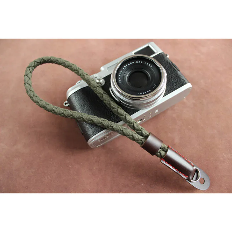 Камера Ремешок Браслет Плетеный ручной работы Холст ремень для Leica Finepix GY88
