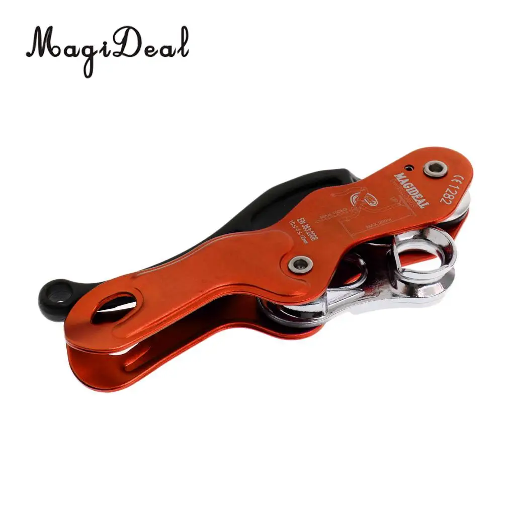 Outdoor Strong Durable Self Braking Double Stop Descender + 8-13mm Rope Access Right Hand Ascender Rock Climbing Equipment