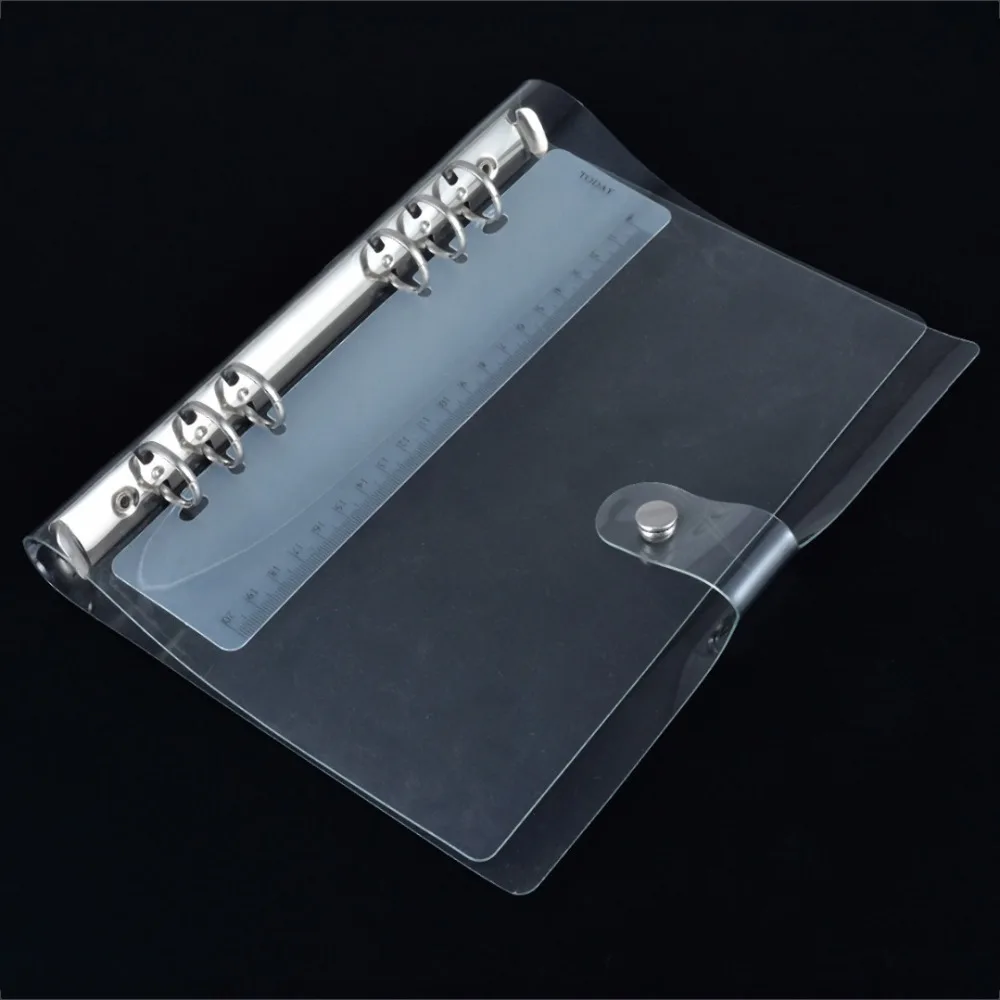 

A5 Loose Leaf Binder PVC Loose Leaf Cover Transparent Loose Leaf Ring Binder Notebook Weekly Planner Cover 235x182 mm